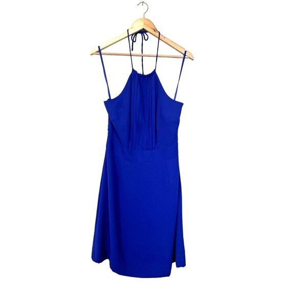 Banana Republic Deep Blue Halter Dress 6 - Picture 2 of 11